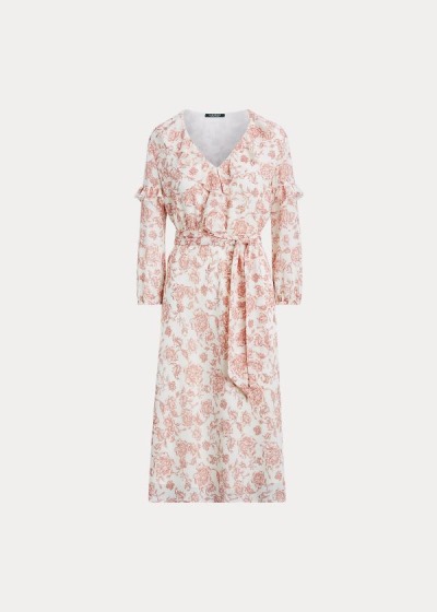 Women's Ralph Lauren Floral Ruffled Dresses | 317950XUN